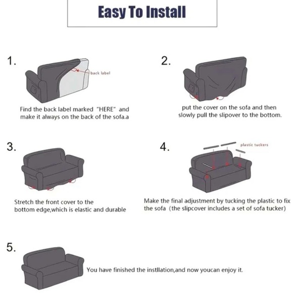 1pc Solid Stretchy Sofa Slipcover & 1pc Cushion Cover Without Filler - Picture 3 of 3